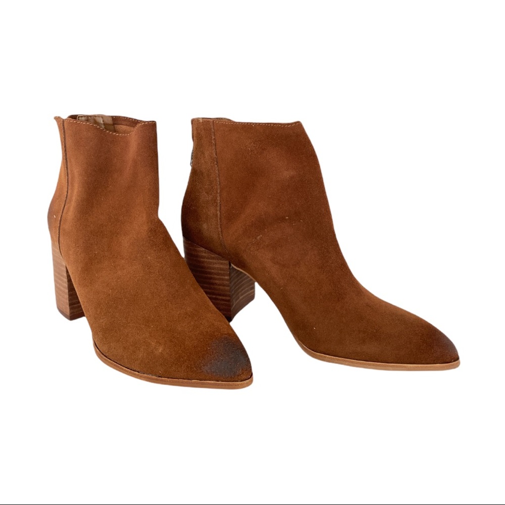 Aqua Dante Tan Suede Booties Size 6